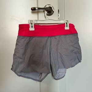 Gray and Pink Lululemon Shorts